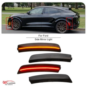 Luces de señalización laterales LED ámbar y rojo/lente de humo de lámpara para Ford Mustang Mach-E 2021-24 - Imagen 1 de 13