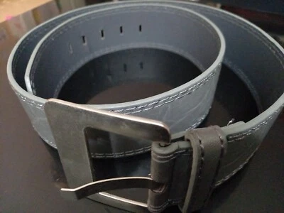 Gürtel grau künstl. Leder Synthetik Größe100 Grau NEU ohne Etikett  - Bild 1 von 4