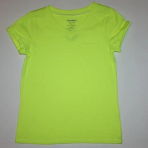 Old Navy Girl's Highlighter Yellow Neon Green Tee Top T-Shirt size in XS 5 - Picture 1 of 1