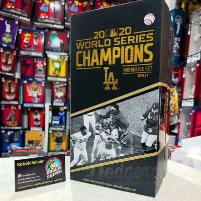 Los Angeles Dodgers Serie Mundial 2020 Serie 1 Juego de Mini Bobblehead Conmemorativo Foto 1 de 4