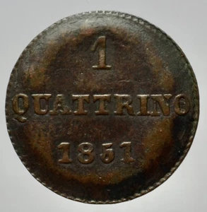 FIRENZE - LEOPOLDO II 1824-1859 -AE/ 1 QUATTRINO 1851 - Bild 1 von 2