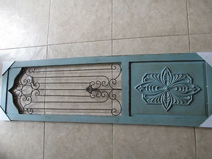 Used rustikal Holz und Eisen Panel Wand/Tür/Fenster/Deckenleuchte/Rost #1 - Bild 1 von 12