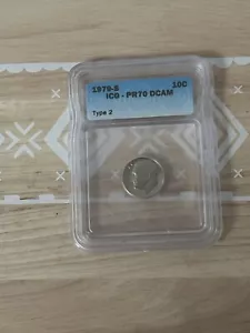 1979-S Rosevelt Dime Type 2 ICG PR70 DCAM - Picture 1 of 2
