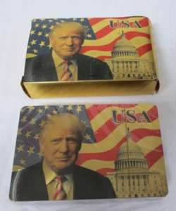 Neu Donald Trump Goldfolie Wasserdicht Kunststoff Spielen Poker Deck Spiel Karten - Bild 1 von 3