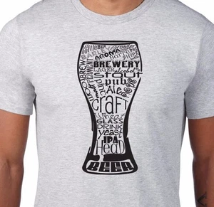 Birra Artigianale Birrificio IPA Lager Tazza Vetro Stout T-Shirt Home Brewing Regalo Estate - Foto 1 di 11