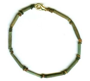 BC600 Ancient Egypt Turquoise Color Faience Ceramic Proto-Glass Bracelet Jewelry