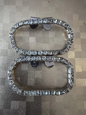 Винтажные ювелирные изделия зажимы для обуви декоративные прозрачные стразы кристалл овальный - Изображение 1 из 3