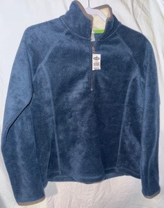 Old Navy M blue fleece pullover half zip jacket vintage style unisex cozy - Picture 1 of 6