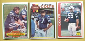 1978-1980 Topps Ken Mendenhall Indianapolis Colts 3 Karten Lot - Bild 1 von 1