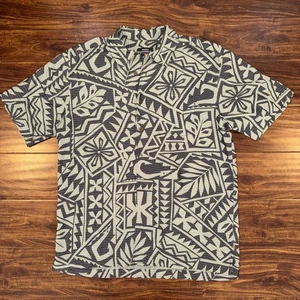 Quiksilver Waterman Collection Comfort Fit Button-Up Shirt Men’s Sz M Geometric - Picture 1 of 13