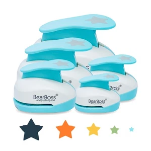 5 Star Paper Punch, Handmade Scrapbook Paper Puncher, Different Size of Scrap... - Bild 1 von 5