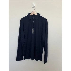 Hart Schaffner Marx Men's Shirt Long Sleeve Dark Blue 100% Cotton Sz Medium NWT - Picture 1 of 9