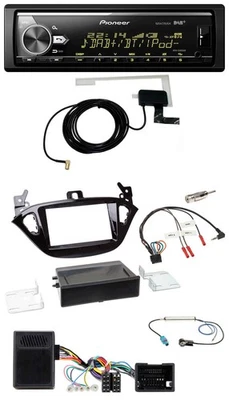 Pioneer Bluetooth DAB USB Lenkrad Autoradio für Opel Adam ab 2013 Corsa E Ablage - Bild 1 von 4