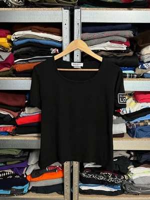 Camiseta corta negra para mujer Yves Saint Laurent vintage internacional Ysl Foto 1 de 4