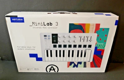 Arturia MiniLab 3 Keyboard Weiß Keyboard Midi Audio Equipment Controller - Bild 1 von 4