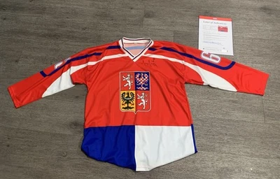 Vintage Czech Republic Jaromir Jagr Jersey SIGNED COA PSA - Image 1 of 4