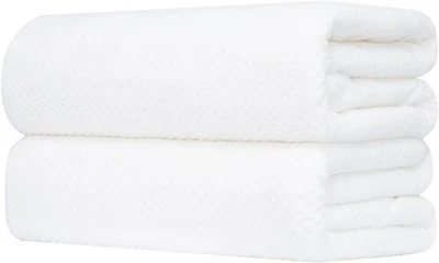 Bath Towel Set Pack of 2, 35 x 70 Towels 2 Piece, White  - Image 1 of 4