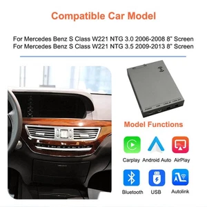 Mercedes Benz Clase S W221 W216 Wireless Carplay Android Coche para NTG3.0 NTG3.5 - Imagen 1 de 9