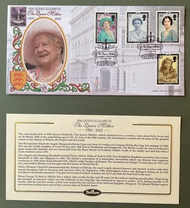 Benham FDC 2002 Queen Mother Clarence House MS Ltd Ed First Day Cover - RefN 35 - Picture 1 of 6
