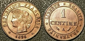 France - IIIrd Republic - 1 Centime Cérès 1896 A, Paris SPL- ! F.104/23 - Picture 1 of 1