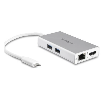 STARTECH Adattatore USB-C 4K HDMI Bianco e Argento con 2 porte USB 3.0 - Immagine 1 di 4