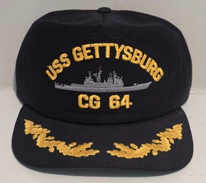 New Era USS Gettysburg CG 64 Mütze Snapback Herren Navy Blau USA Rührei Vintage - Bild 1 von 9