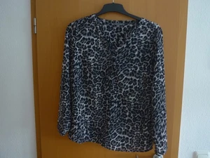 Bluse, Gr. 40, schwarz-grau-weiß (Leopardenmuster) - Bild 1 von 2