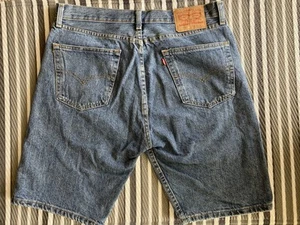 Levi's 505 Jeansshorts Regular Fit Blau Jeansshorts Größe 34 - Bild 1 von 5