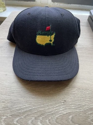 Chapéu de golfe Masters masculino 7 1/8 preto ajustado Tiger Woods 59/50 vintage Augusta 1997 - Imagem 1 de 4