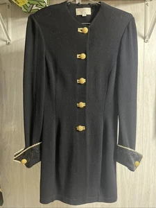 St. John Abend Sakko 8 von Marie grau schwarz Strick gold Stickerei Knopfmanschetten! - Bild 1 von 12