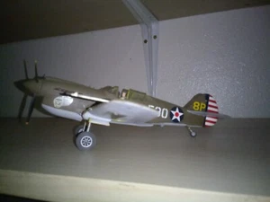 P-40 Warhawk "Pearl Harbor" 1/48 W/ Pilot and Rubber Tires Added,. Special... - Picture 1 of 2
