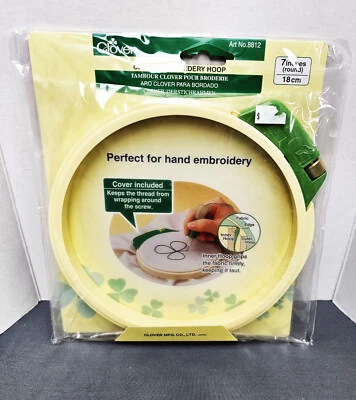 Clover Needlecraft SEALED Embroidery Hoop # 8812 Hand 7 Inches Round Screw Cover - Image 1 of 4