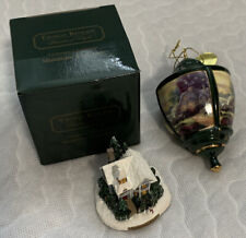 Thomas Kinkade Miniature Victorian Christmas Sculpture And A New Day Ornament