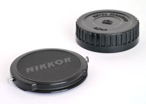 NIKON NIKKOR 52mm FRONT AND NIPPON KOGAKU F MOUNT REAR CAPS! - VERY RARE!
