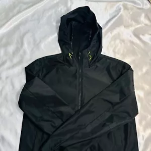 Men’s BANANA REPUBLIC Black Rain Wind Skiing 3-Layer Anorak Jacket Coat Small - Picture 1 of 8