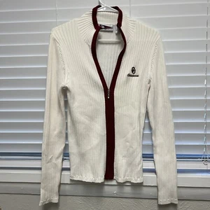 Campus Specialties Oklahoma Sooners Damenpullover klein durchgehender Reißverschluss 100 % Baumwolle - Bild 1 von 9