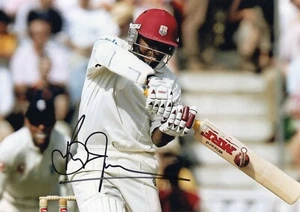 Brian Lara Signed West Indies Cricket Photo COA - Picture 1 of 1
