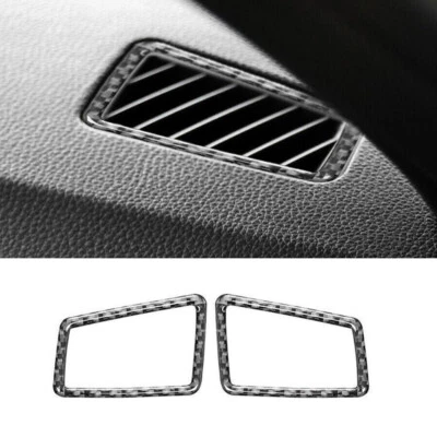 For BMW M3 E90 2008-2013 Real Carbon Fiber Car Dashboard Side Vent Overlay Cover Foto 1 de 4