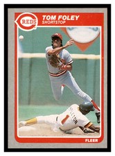 1985 Fleer #535 TOM FOLEY Cincinnati Reds ~D4B