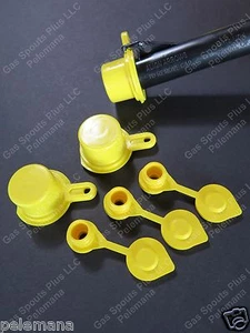 3-Pack BLITZ SPOUT CAPS +3 Free Yellow Gas Can Vents worth $5.15 BLOW OUT SALE!! - Picture 1 of 12