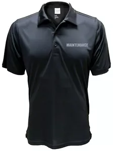 Polo Mantenimiento Negro Diseño REFLECTANTE, Polo Performance, Absorbe Humedad - Imagen 1 de 4
