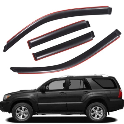For 2003-2009 Toyota 4Runner In-Channel Window Visors Rain Guards Wind Deflector - Image 1 of 4