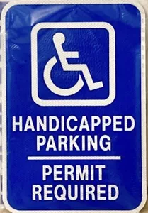 Diamond Grade Reflective Handicapped Parking Signs 12”x18” Heavy Gage Alum. - Picture 1 of 6
