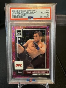 2023 Donruss Optic UFC #84 Umar Nurmagomedov Pink Velocity /79 PSA 10 - Picture 1 of 2