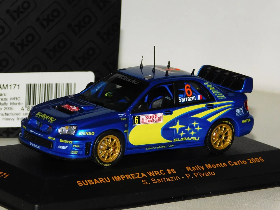 SUBARU IMPREZA WRC #6 SARRAZIN MONTE CARLO RALLY 2005 IXO RAM171 1:43 - Immagine 1 di 1