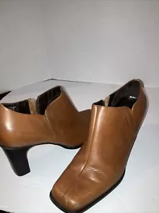 HILLARD & HANSON Womens Brown Leather Shoe Boot NIB US 10 M - Picture 1 of 7