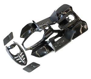 BLACK Plastics Fairing Fender Guards Cover Kit 50cc 70 110cc Quad Dirt Bike ATV - Picture 1 of 12