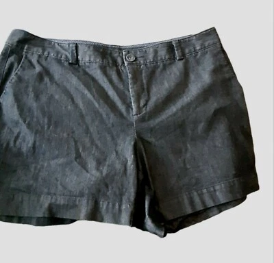 DOCKERS Womens Size 18W Dark Wash Cotton Blend Denim Blue Jean Shorts  - Image 1 of 4