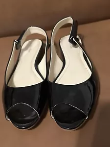 Calvin Klein Woman Flat Shoes Black Size 9.5M - Picture 1 of 8