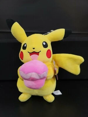 1x Juguetes de Peluche Pokemon San Valentín Pikachu Rosa Cupcake Foto 1 de 4